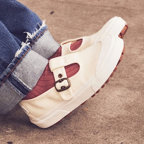 Vans Cream Canvas Slip-On Mary Jane Style 93 Shoe Sneaker 8.5 - Picture 4 of 13